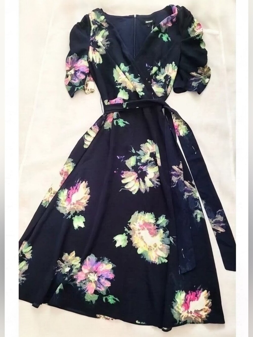 NWOT! Fall DKNY Boho Garden Party Formal Women's Cocktail Midi Dress Medium/6